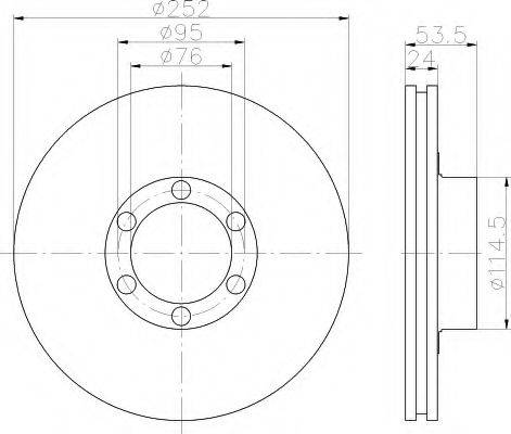 HELLA 8DD355100321 Тормозной диск