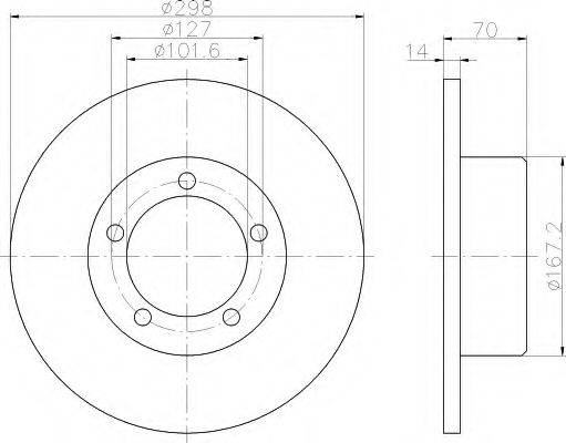 HELLA 8DD355101591 Тормозной диск