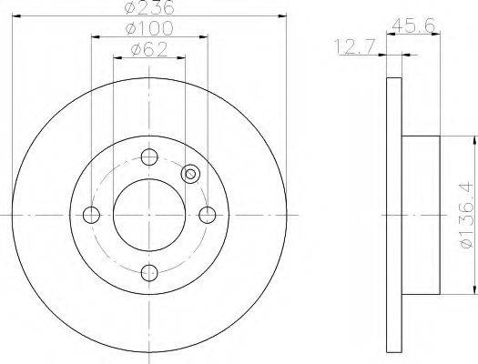 HELLA 8DD355105871 Тормозной диск