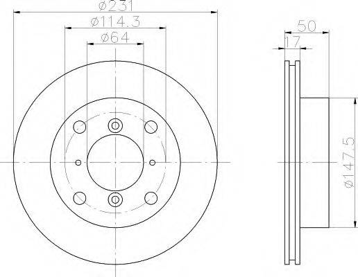 HELLA 8DD355103921 Тормозной диск