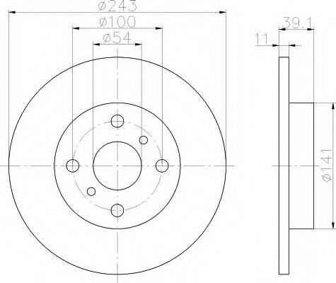 HELLA 8DD355101441 Тормозной диск