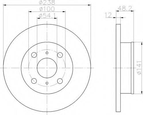 HELLA 8DD355103551 Тормозной диск