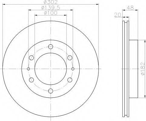 HELLA 8DD355105191 Тормозной диск