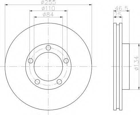 HELLA 8DD355105181 Тормозной диск