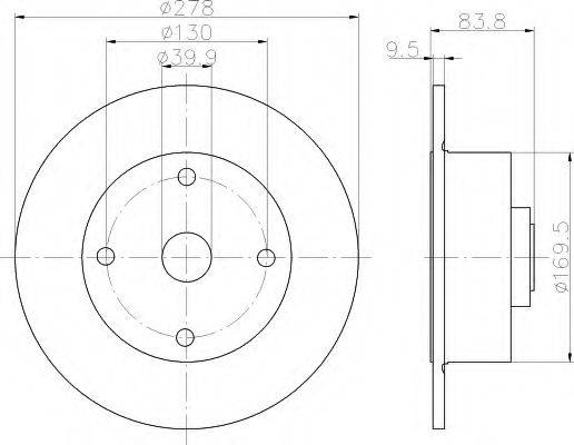 HELLA 8DD355100101 Тормозной диск