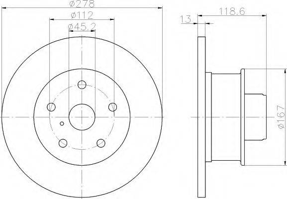 HELLA 8DD355100471 Тормозной диск