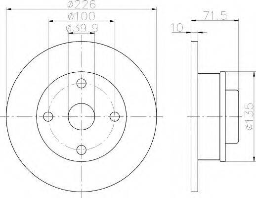 HELLA 8DD355101661 Тормозной диск