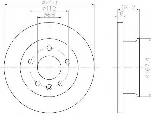 HELLA 8DD355102621 Тормозной диск