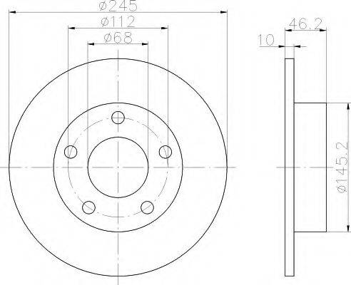 HELLA 8DD355101381 Тормозной диск