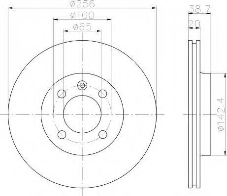 HELLA 8DD355101321 Тормозной диск