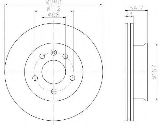 HELLA 8DD355102631 Тормозной диск