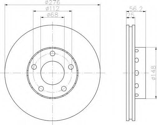 HELLA 8DD355103831 Тормозной диск