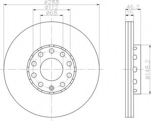 HELLA 8DD355102811 Тормозной диск