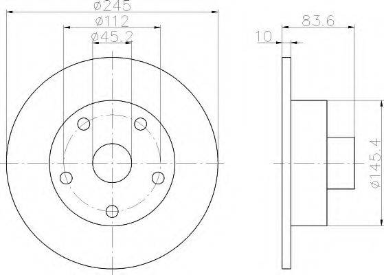 HELLA 8DD355104221 Тормозной диск