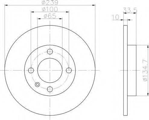 HELLA 8DD355104181 Тормозной диск