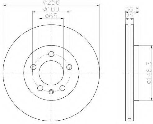 HELLA 8DD355105351 Тормозной диск