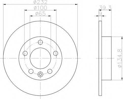 HELLA 8DD355105401 Тормозной диск