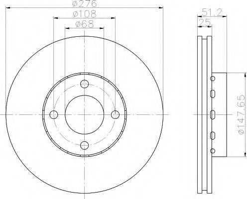 HELLA 8DD355103761 Тормозной диск