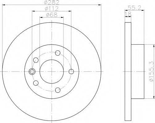 HELLA 8DD355105561 Тормозной диск