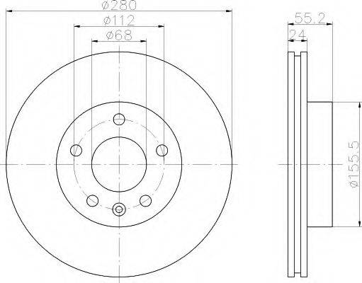 HELLA 8DD355105581 Тормозной диск