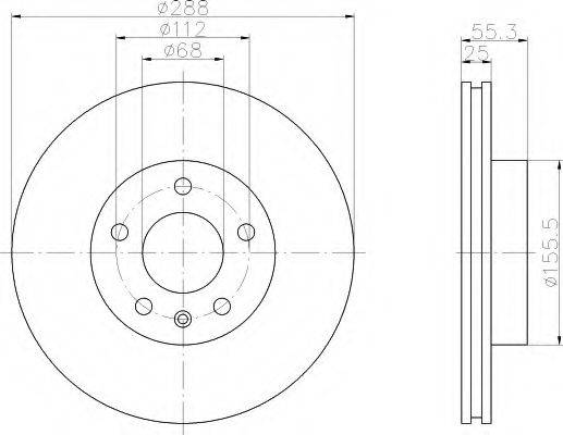 HELLA 8DD355104471 Тормозной диск