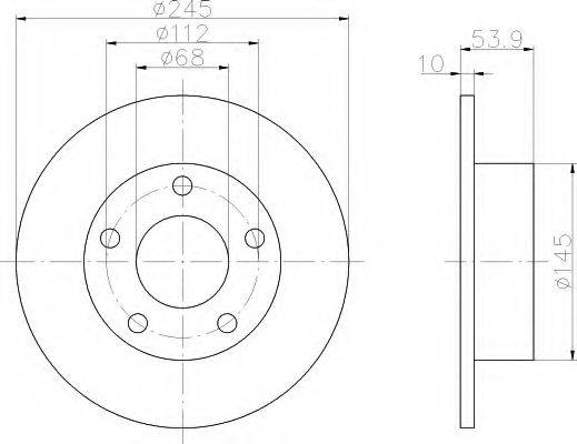 HELLA 8DD355105911 Тормозной диск