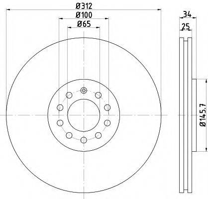 HELLA 8DD355106731 Тормозной диск