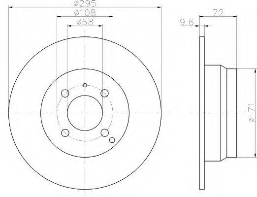 HELLA 8DD355102911 Тормозной диск