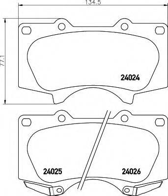 HELLA 8DB355010491 Комплект тормозных колодок, дисковый тормоз