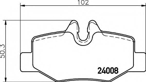 HELLA 8DB355010661 Комплект тормозных колодок, дисковый тормоз