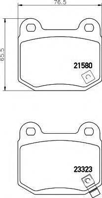 HELLA 8DB355010691 Комплект тормозных колодок, дисковый тормоз