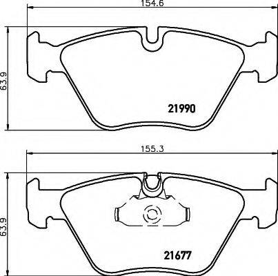 HELLA 8DB355010711 Комплект тормозных колодок, дисковый тормоз