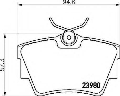 HELLA 8DB355010761 Комплект тормозных колодок, дисковый тормоз