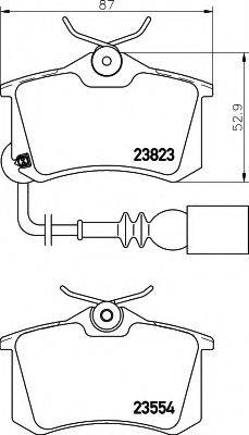 HELLA 8DB355010781 Комплект тормозных колодок, дисковый тормоз