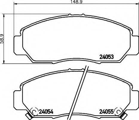 HELLA 8DB355010981 Комплект тормозных колодок, дисковый тормоз