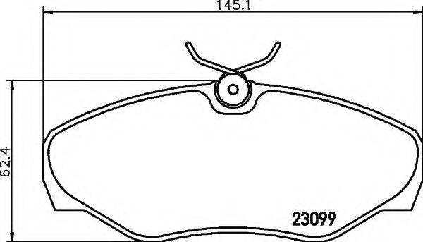 HELLA 8DB355011091 Комплект тормозных колодок, дисковый тормоз