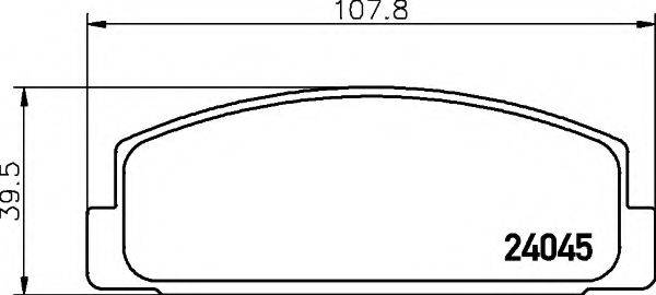 HELLA 8DB355011131 Комплект тормозных колодок, дисковый тормоз