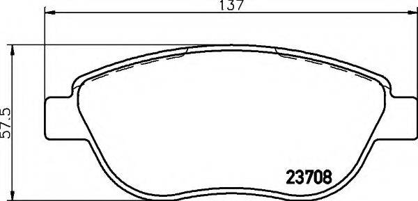 HELLA 8DB355011331 Комплект тормозных колодок, дисковый тормоз