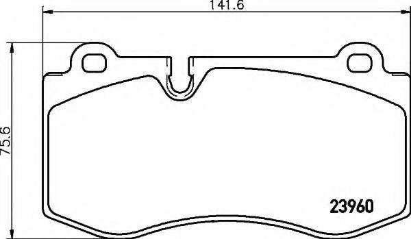 HELLA 8DB355011401 Комплект тормозных колодок, дисковый тормоз