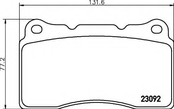 HELLA 8DB355011431 Комплект тормозных колодок, дисковый тормоз