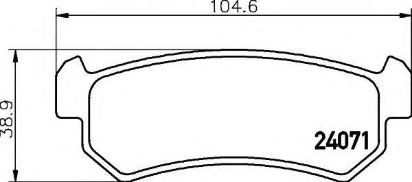 HELLA 8DB355011451 Комплект тормозных колодок, дисковый тормоз