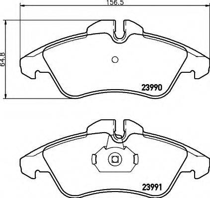 HELLA 8DB355014481 Комплект тормозных колодок, дисковый тормоз