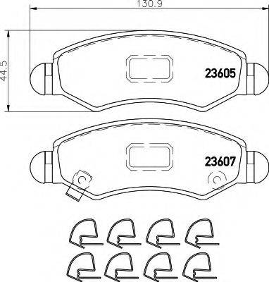 HELLA 8DB355011691 Комплект тормозных колодок, дисковый тормоз