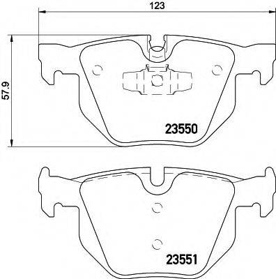 HELLA 8DB355011801 Комплект тормозных колодок, дисковый тормоз