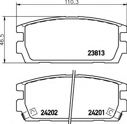 HELLA 8DB355011841 Комплект тормозных колодок, дисковый тормоз