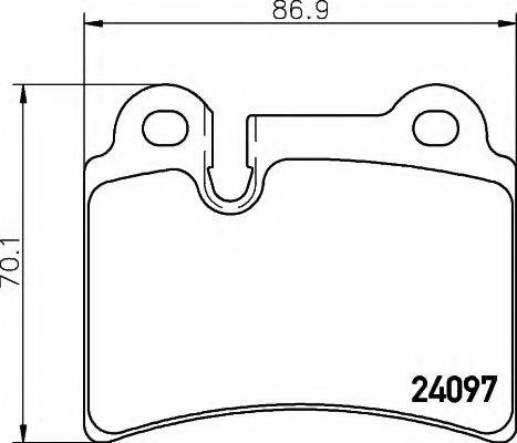 HELLA 8DB355011861 Комплект тормозных колодок, дисковый тормоз