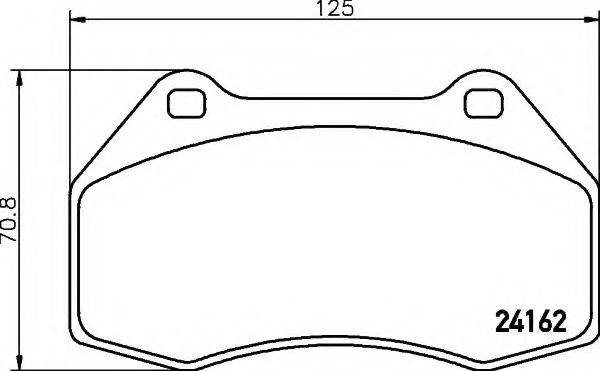 HELLA 8DB355012151 Комплект тормозных колодок, дисковый тормоз