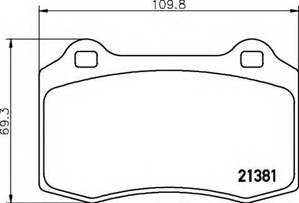 HELLA 8DB355006591 Комплект тормозных колодок, дисковый тормоз