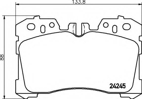 HELLA 8DB355006661 Комплект тормозных колодок, дисковый тормоз