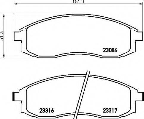 HELLA 8DB355016891 Комплект тормозных колодок, дисковый тормоз